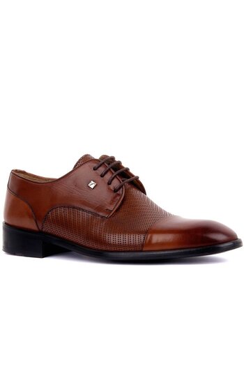 Fosco Lace-Up Tan Leather Men's Classic Shoes 9511 875