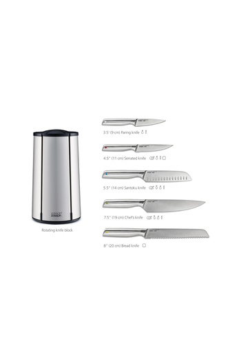 Joseph Joseph Elevate Steel Knives Carousel  Set 5 pc