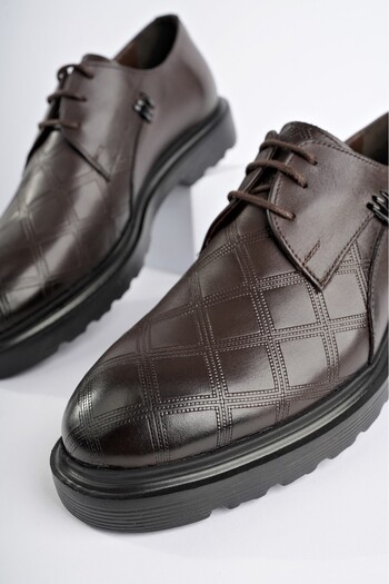 MUGGO Ανδρικά casual παπούτσια Rodilla Guaranteed Classic από γνήσιο δέρμα με κορδόνια ορθοπεδικά
