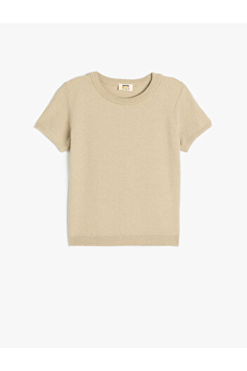 Koton Short Sleeve Crew Neck Basic Knitwear Sweater