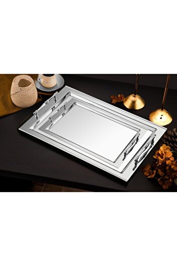 Tiamo Sherine Silver 18/10 Tea and Coffee Tray