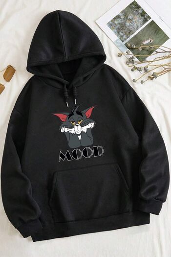 uyguntarz Unisex Mood printed oversize φούτερ
