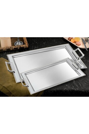 Tiamo Mios Silver 18/10 Steel Tea and Coffee Tray