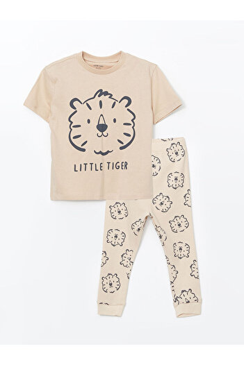 LC Waikiki LCW baby Bisiklet Yaka Erkek Bebek Pijama Takımı