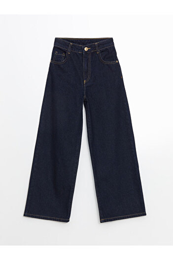 LC Waikiki Lcw Kids Girl's Jeans Trousers with Adjustable Elastic Waist