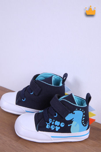 Babyhola Dinosaur Patterned Baby Boy Moccasin First Step Shoes Home Boots