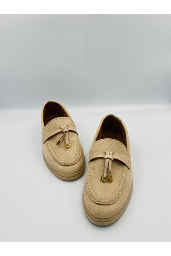 Ömer Ediz Shoes Дамски мокасини от велур с детайли ELL Accessory