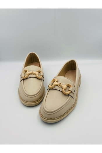 Ömer Ediz Shoes Γυναικεία Loafer Ballerina LEO με λεπτομέρεια αλυσίδας