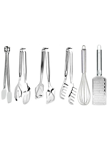 Kitchen Damys Luxury Stainless Practical Household Utensils Set Serving Tongs Set Colander Set Colander Grater Set Dowry Set