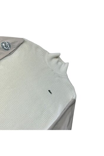 Lacoste Krem Rengi Triko Elbise