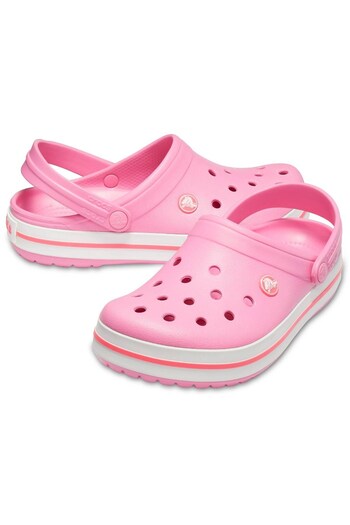 Crocs Crocband roz și alb