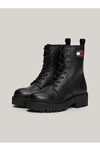 Tommy Hilfiger Leather Zippered Boots Bot En0En02628 Bds