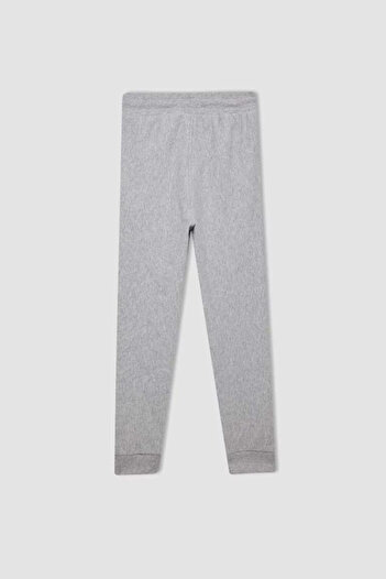 DeFacto Erkek Çocuk Gri Beli Paçası Lastikli Cepli Okul Jogger Eşofman Altı 25k801t01759