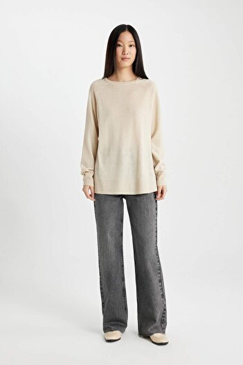 DeFacto Women's Cream Sweater - I6913Az/Bg702