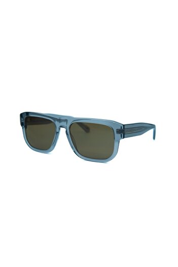 Calvin Klein Calvin Klein Ckj 24607S 057 55 Unisex Rectangular Transparent Bone Sunglasses