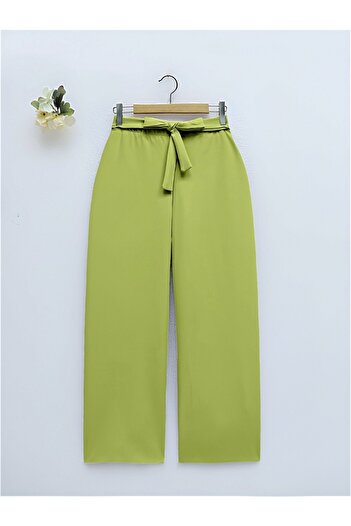 Modamorfo Double Wide Leg Trousers with Lace Waist