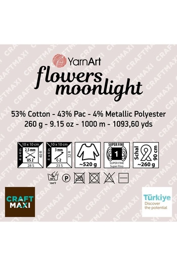 Yarnart Flowers Moonlight - Glittery, Marbled Hand Knitted Marbled-3283