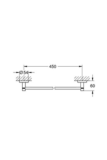 Grohe Essentials Cool Sunrise Towel Holder - 40688gl1