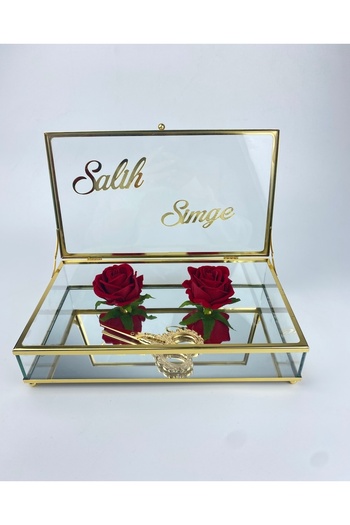 CyzHome Elm Glass Box Promise Engagement Tray
