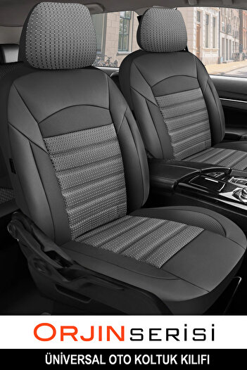 GM-DESIGN غطاء مقعد السيارة من قماش الجاكار Orjin - مجموعة كاملة من 5 مقاعد عالمية