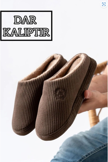 SHOUGO Embroidered Velvet Light Soft Sole Soundproof House Slippers