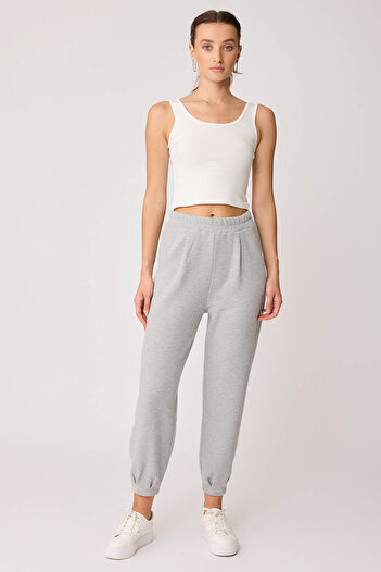 Vitrin Tracksuit Trousers with Pleated Legs and Elastic Waist