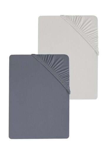 COTENCONCEPT 2 Plain Cotton Single Sheets 140 X 200 cm Elastic Combed Cotton Sheets