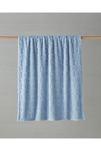 English Home Jacquard Fancy Love Wellsoft Tv - Light Blue Blanket