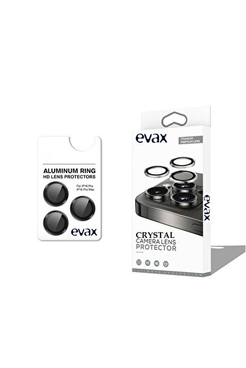 Evax Armor Lens - iPhone 16 Pro Max/16 Pro Compatible, Sapphire Black Titanium Camera Protector