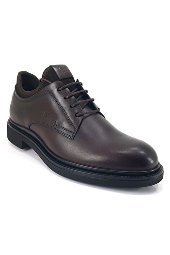 Libero 3456 Heeled Rubber Sole Men's Shoes-Brown