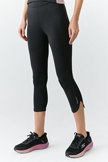 Urban Beat Lydia Women's Slit Detailed Soft Black Leggings