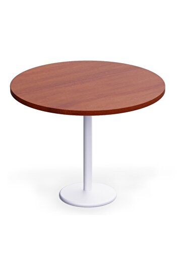 Mahmayi Round Pantry Table, Simple Modern Design Coffee Task for Home Office, (100 cm Dia, Apple Cherry)