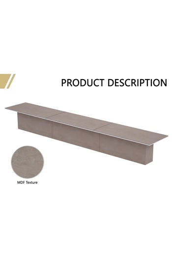 Mahmayi New Age Conference Table for Office, Meeting Table, Conference Room Table-Light Concrete, 600CM