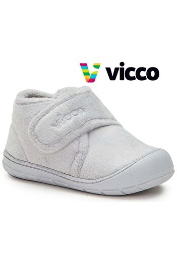 Vicco Gray Baby Slippers