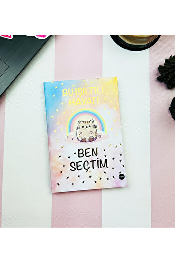 hediyeofisi I Choose This Luminous Life Designed Elastic Notebook V2