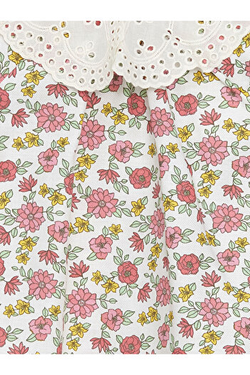LC Waikiki Baby Collar Long Sleeve Floral Baby Girl Dress
