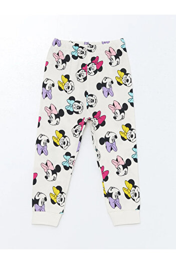 LC Waikiki LCW baby Bej Bisiklet Yaka Uzun Kollu Minnie Mouse Baskılı Kız Bebek Pijama Takımı İMREX GLOBAL