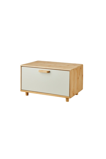 Vadi Luxury Bamboo Bread Box - Karina with Metal Lid, Rectangular Design