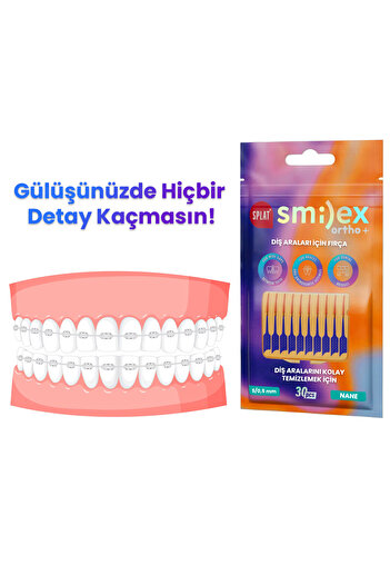 Splat Smilex Ortho Mint Flavored - 0.5mm S Size Elastic Tip Interdental Brush