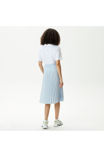 Lacoste Fusta plisată cu centură ediție Fashion Show pentru femei