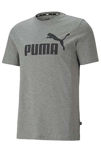 Puma 586666 Ανδρικό μπλουζάκι με λογότυπο Ess ΓΚΡΙ