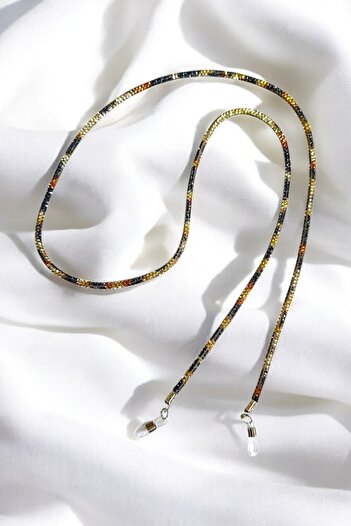 PETEK AKSESUAR Shiny Stone Detailed Chain Glasses