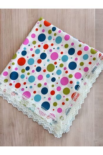 Dantelux Stain-Proof Polka Dot Patterned Tableware Cloth, Picnic Cover, Table Cover 160X160Cm Size