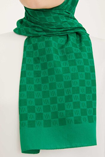 Armine Trend Ultra Light A Logo Benetton Green Shawl 18-21149