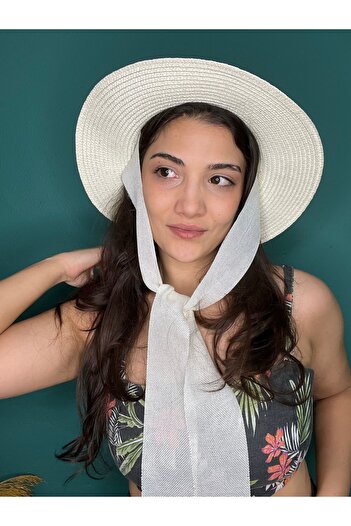 laviyonsa Straw Hat with Ties