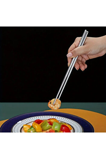 hediyeofisi Stainless Korean Metal Chopstick - Original Chopstick