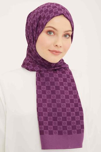 Armine Trend Ultra Light a Logo Eggplant Purple Shawl 18 - 21086