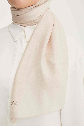 Armine Trend Cream Solid Color Sparkle Shawl 1 - 23006