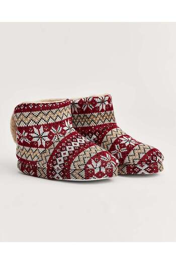 Chirpy Norp - Patterned Red Women's Slippers