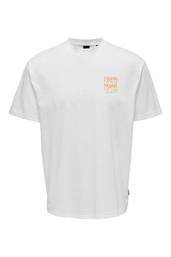 Only & Sons 22025299 White Men's T-Shirt